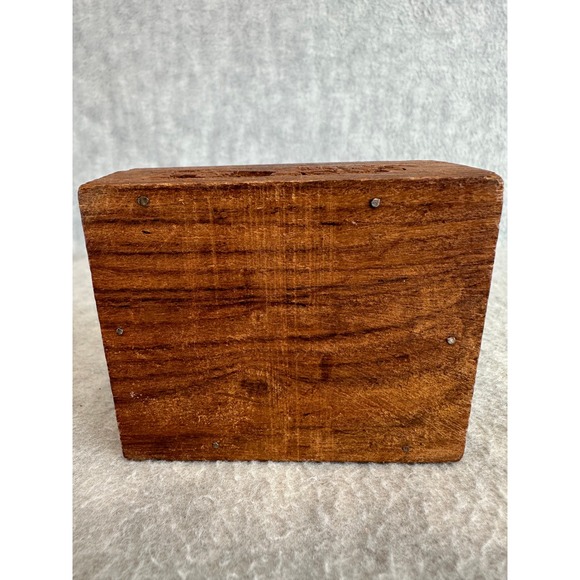 Hand Carved Wooden Jewelry Box Trinket Keepsake Small Box Primitive Rustic India - Picture 10 of 15